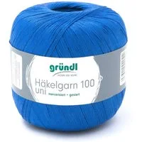 Gründl Häkelgarn 100, Baumwolle dünn zum Häkeln Handarbeiten DIY, 100g Häkelwolle, 566,00 m (Baumwollgarn, Filethäkelgarn), 60° waschbar