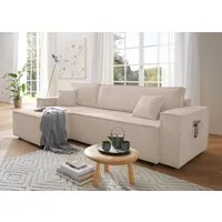 OTTO home Ecksofa CASSI L-Form, 241cm - OTTO. Verlässliche Qualität., Schlaffunktion (133/200), Bettkasten, Tonnentaschen-Federkern, Cord