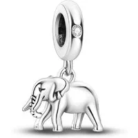 PANDACHARMS Bead Elefant aus Silber Charm Anhänger für Charm Armband, 925er Silber