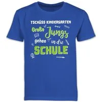 Shirtracer T-Shirt Tschüss Kindergarten Große Jungs gehen in die Schule Einschulung Junge Schulanfang Geschenke