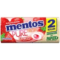 MENTOS Süßigkeit, mentos Pure Fresh Duo Erdbeere zuckerfrei mit flüssigem Kern 31g