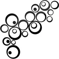 Diwzbyn 3D-Wandtattoo 24 Stück Spiegel Wandaufkleber Kreise Rund Wandsticker (24 St), Wandtatoo Spiegel Wanddeko Wandkunst Selbstklebend
