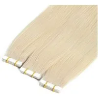 hair2heart Echthaar-Extension Premium Tape Extensions #10/1 Hell-Lichtblond Asch 60cm