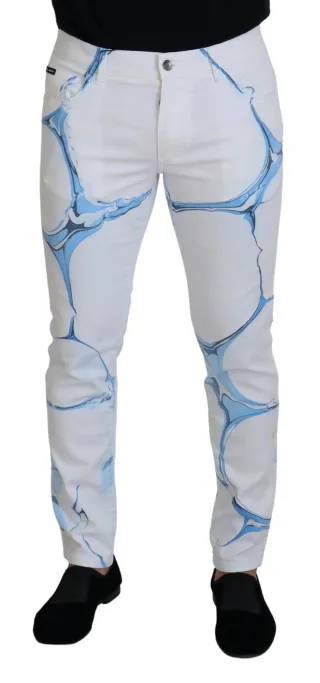 Bedruckte Slimfit-Jeans