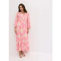 bonprix Maxikleid für modischen Auftritt, aus Viskose, A-Linie, 3/4-Ärmel