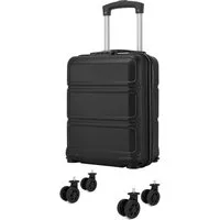 KONO Handgepäckkoffer - NUR 15 Zoll mit abnehmbaren Rollen, Leichter Kabinenkoffer (ABS+PC)