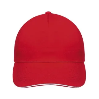 SOLS - "Sunny" Baseball-Mütze (Rot/Weiß)