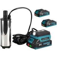 Yofidra Wasserpumpe 50–80 l/min elektrische Wasserpumpe, kabellose Entwässerungspumpe, Effizienter 60-W-Kupfermotor, Kompaktes, leicht transportierbar