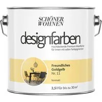 SCHÖNER WOHNEN FARBE Wandfarbe Schöner Wohnen Designfarben 2,5 Ltr. Freundliches Goldgelb Nr. 11