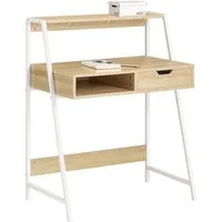 SoBuy Schreibtisch FWT63, mit Ablage und Fach Computertisch Arbeitstisch Bürotisch mit Schublade