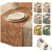LIVINA HOME Tischläufer Premium Tischdecke abwaschbar, Tischband, moderne Leinenoptik Decke, Tischtuch, Gartentischdecke, Tafeltuch, Oster Deals Sale!