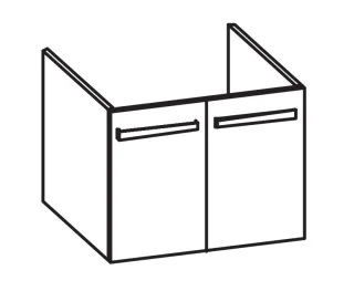 Artiqua 413 Waschtischunterschrank für Acanto 500621, Stahlgrau, 413-WU2T-K163-7142-88 413-WU2T-K163-7142-88