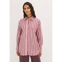 bonprix Hemdbluse Oversize-Passform, hüftbedeckende Länge, mit überschnittener Schulter