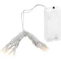 Linder Exclusiv GmbH LED-Lichterkette, Batterie 0,9m 10 LEDs warmweiß Ø3mm für Innen