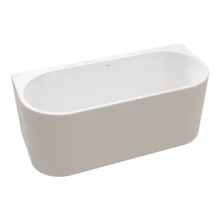 VitrA Geo Badewanne back to wall ovale Form 180 x 80 cm mit verdecktem Taupe Matt,65420006027 65420006027