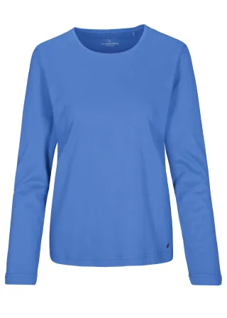 CLARINA - NOS Rdh.-Shirt, 1/1 Arm, uni 604 himmelblau - Gr. - 46