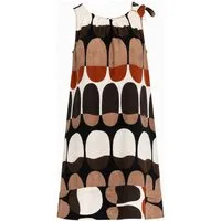 ITALY VIBES Sommerkleid - weiches Etuikleid mit abstraktem Print und Band - Damenkleid ONE SIZE - passend von Größen S bis L