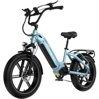 ECORUSH E-Bike Mountainbike Elektrofahrrad 20*4,0 Zoll Pedelec StVZO mit 15,6Ah Akku Max 70-120km, 7 Gang shimano shimano Schaltwerk, Kettenschaltung, Heckmotor, 748,8 Wh, Damen/Herren E-Mountainbike mit Pumpe, Schloss
