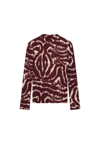 Fabienne Chapot - Quinty Top deep burgundy/creme - Gr. - L