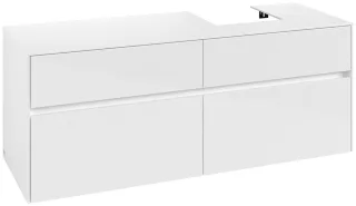 Villeroy & Boch Waschtischunterschrank Collaro C10200 1400x548x500mm Glossy White C10200DH