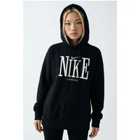 Nike Sportswear Kapuzensweatshirt W NSW PHNX FLC OS GFX HDY mit Kordelverschluss, atmungsaktives Material, gerader Abschluss