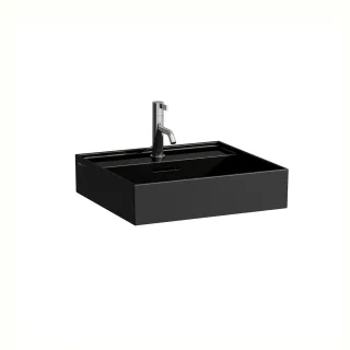 LAUFEN Waschtisch Kartell · LAUFEN 500x460, Standardablauf, schwarz glänzend, 8.1033.2.020.104.1 H8103320201041