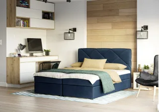 Boxspringbett Schlafzimmerbett MILTON 160x200cm Blau