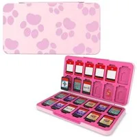 LuxusKollektion Aufbewahrungsbox Aufbewahrungsbox für Nintendo Switch Spielkarten & Micro-SD - Pink Cat