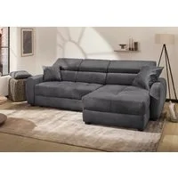 Jockenhöfer Gruppe Ecksofa Move, L-Form, B: 270cm, mit 60 cm elektrischer Sitztiefenverstellung, 140kg Belastbarkeit je Sitz, verstellbaren Kopfstützen & Zierkissen