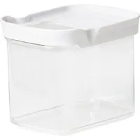 Emsa Vorratsdose Optima, Kunststoff, (2-tlg), 1 Liter, rechteckig, Schiebedeckel, frische Dichtung, Stapelränder
