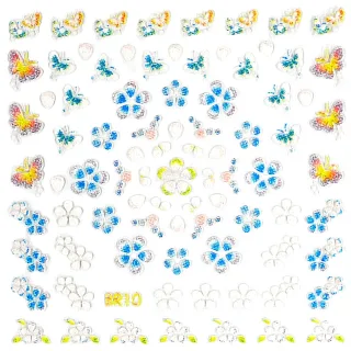 YOU Nails Nail Art Tattoo Design Nagel Aufkleber Maniküre 1 Bogen div. Sticker  - BR 10