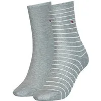 Tommy Hilfiger Socken TH WOMEN SOCK 2P SMALL STRIPE (2-Paar, 2 Paar) mit schmalem Rippenbündchen, meliert, gestreift
