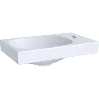 Geberit Acanto Handwaschbecken, asymmetrisch, 400x250mm mit Hahnloch rechts, ohne Überlauf., weiss, 500635012