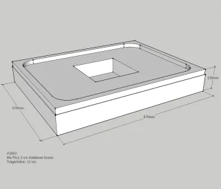 Neuesbad Wannenträger für Kaldewei Scona 700x900x23 SD24074
