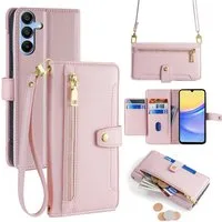 betterfon Handykette für Samsung Galaxy Leder Umhänge Hülle mit Kartenfächer, Hände frei – mit Silikonhülle & Schnur für flexiblen Alltag