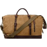 S-ZONE Reisetasche Reisetasche Segeltuch Freizeittasche Weekender Tourbag Gymbag, Große (60 L) Kapazität Reisetasche für den Wochenendausflug für Herren