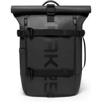 OAK25 Cityrucksack Luminite Rolltop Rucksack reflektierend (1-tlg), Roll Top Backpack mit Laptopfach bis 16 Zoll, wasserabweisend