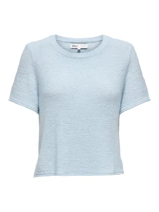 ONLY - ONLSUNNY S/S PULLOVER KNT NOOS Cashmere Blue - Gr. - S