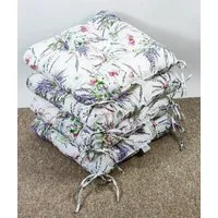 Rattani Sitzkissen Set 4x Stuhlkissen/Sitzkissen Klara 42 x 42 x 8 cm Landhaus Leben