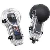 Wigento Tragbares 60m Unterwassergehäuse für Insta360 X5 Zubehör Drohne (Wasserdicht bis 60 m, Quick Release, Invisible Design)