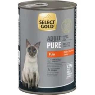 SELECT GOLD Pure Adult Paté Pute 24x400 g