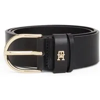 Tommy Hilfiger Ledergürtel ESSENTIAL EFFORTLESS 3,5 cm breit Damengürtel, 3,5 cm breit, casual und Jeans, ovale Einfachdornschließe
