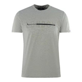 Aquascutum London 1851 T-Shirt mit geteiltem Logo Grau