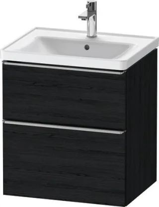 Duravit D-Neo Waschtischunterbau wandhängend Eiche Schwarz Matt 584x452x625 mm - DE4359070160000 DE4359070160000