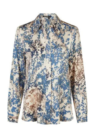Marc Aurel - Hemdbluse mit Print blue varied - Gr. - 36