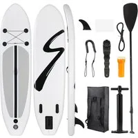 TLGREEN SUP-Board 305 x 76x 15 cm Inflatable Stand Up Paddle Board, (Surfbrett 10FT, Komplettes Zubehör, Verstellbares Paddel, Pumpe, Reiserucksack, Leine, Erwachsene Paddelboard), für Wassersport und Paddling,Tragfähigkeit 200KG