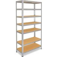 shelfplaza Schwerlastregal HOME, 230x70x30cm verzinkt, 7 Böden, Kellerregal, Garagenregal, Steckregal