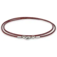 Auroris Lederband 2mm Echtleder Kette mit Edelstahl Karabinerverschluss (Farbe/Länge wählbar), Made in Germany