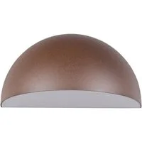 TRIO Leuchten LED Außen-Wandleuchte, LED wechselbar, Warmweiß, IP 44 Außenleuchte Rostbraun, Außen-Beleuchtung Haus-Wand, Breite 27cm