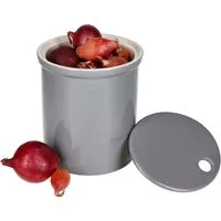 MamboCat Vorratsglas Oskar Vorratsdose M Grau Zwiebeltopf mit Deckel Aufbewahrungsbox Ton, Ton